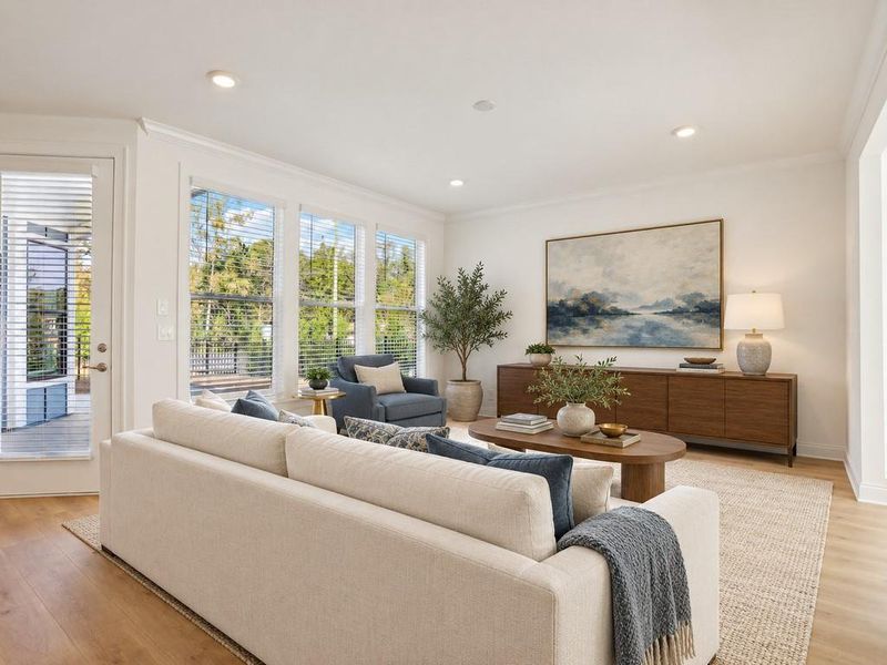 Furnished interior view inside a new home in , Holly Springs (Image 17).