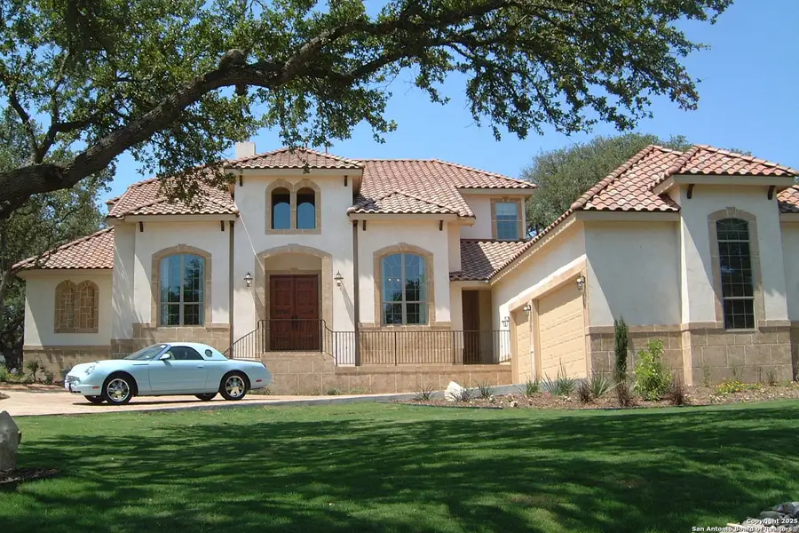 Front exterior of a new home in , McQueeney, TX, highlighting curb appeal (Image 2).