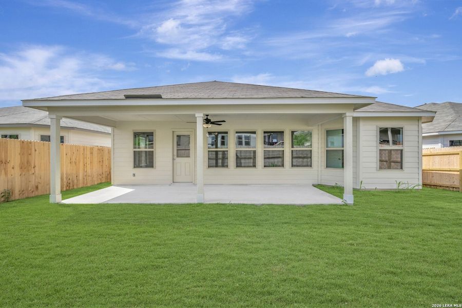 Exterior details and patio area of a home in Greenspoint Heights, Seguin (Image 19). Exterior details and patio area of a home in Greenspoint Heights, Seguin (Image 19).