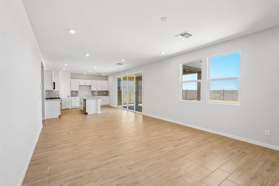 A large empty kitchen.