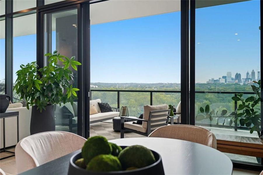 Exterior details and patio area of a home in The Dillon Buckhead, Atlanta (Image 26).
