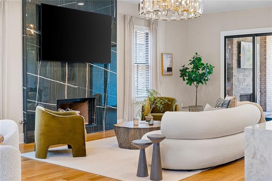 Furnished interior view inside a new home in , Atlanta (Image 9). Furnished interior view inside a new home in , Atlanta (Image 9).