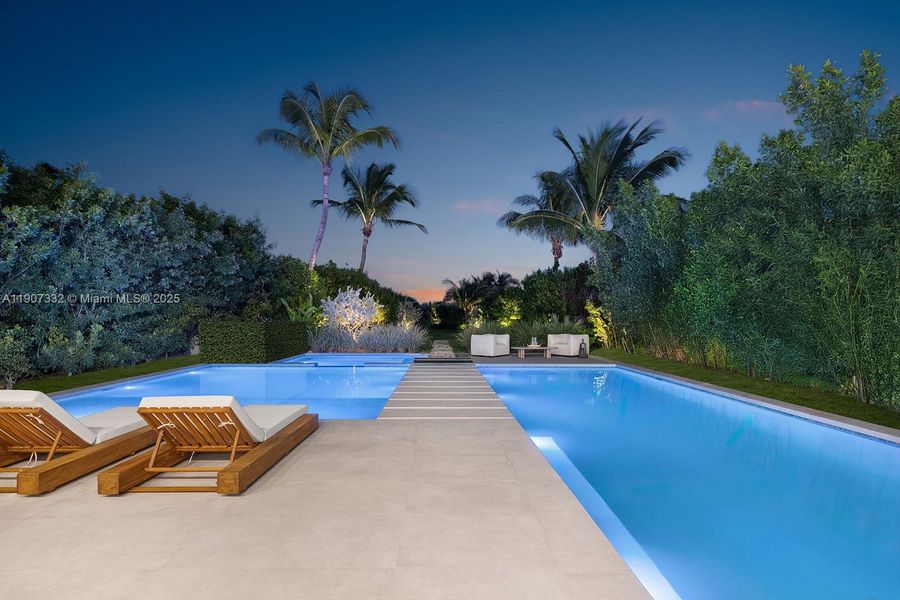 Exterior details and patio area of a home in , Miami Beach (Image 45). Exterior details and patio area of a home in , Miami Beach (Image 45).