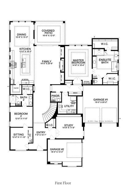 2D floor plan layout for the Glenwood by Landon Homes in Fields - Brookside North, Frisco, TX (Image 3).