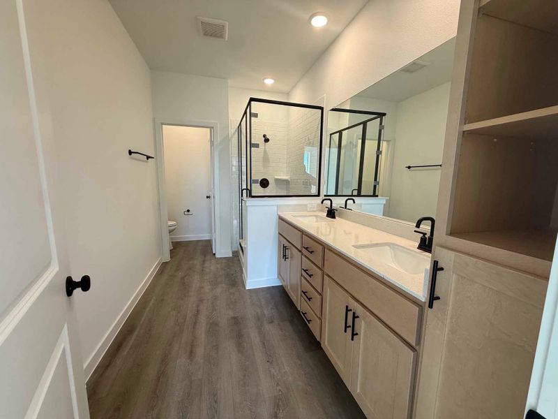 Primary Bathroom Construction Progress featuring the Foundry Collection