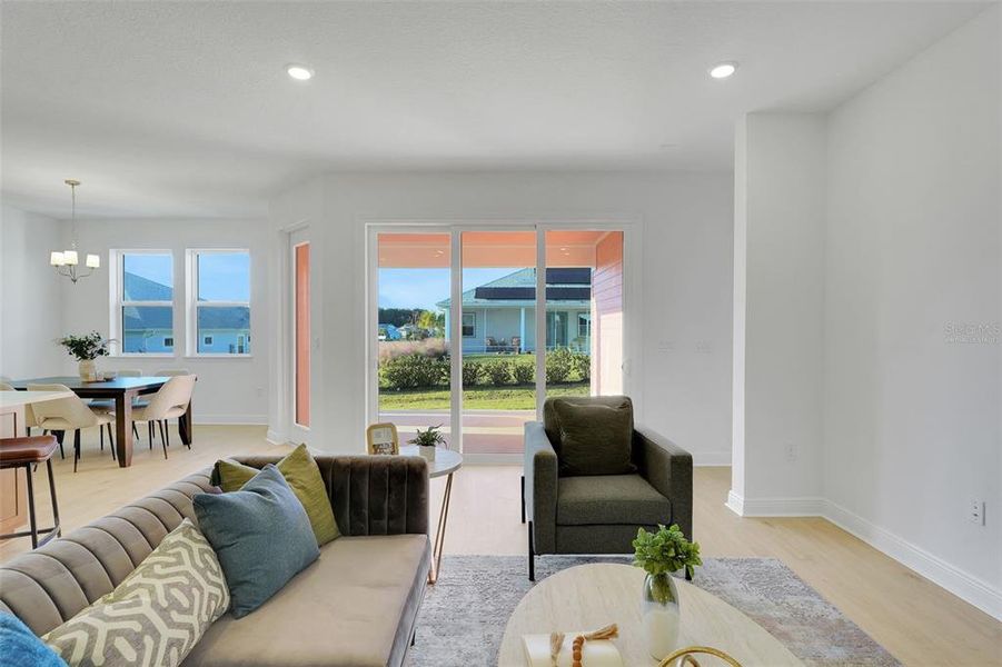 Furnished interior view inside a new home in Green Key Village, Lady Lake (Image 17).