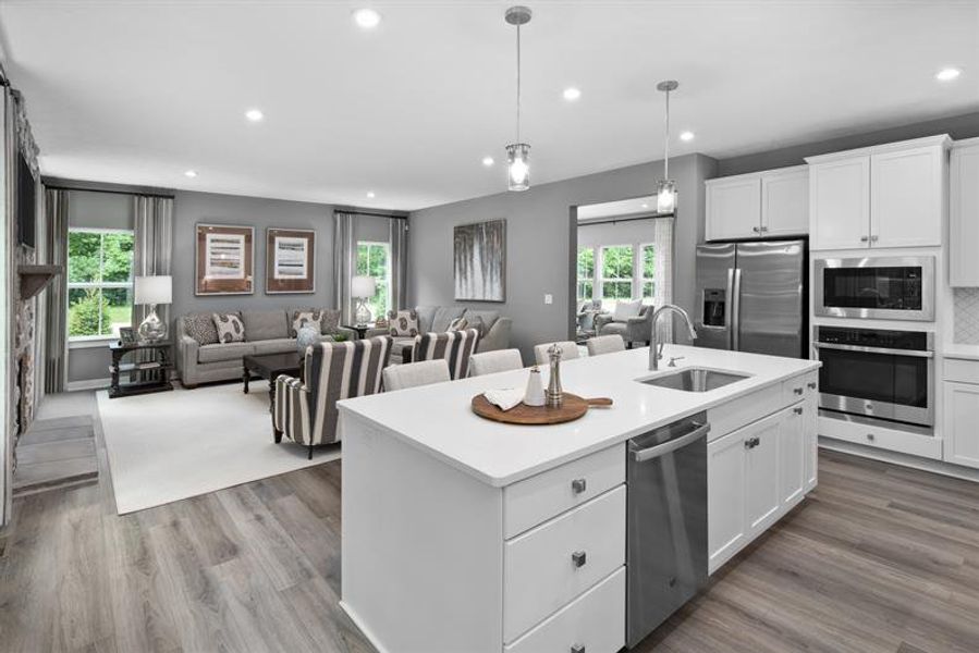 Representative furnished interior of a home built from the Roanoke by Ryan Homes in Muirwood, Murfreesboro (Image 5).