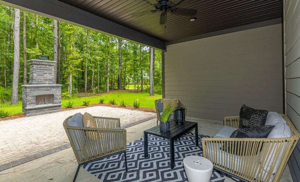 Exterior details and patio area of a home in , Summerville (Image 1). Exterior details and patio area of a home in , Summerville (Image 1).