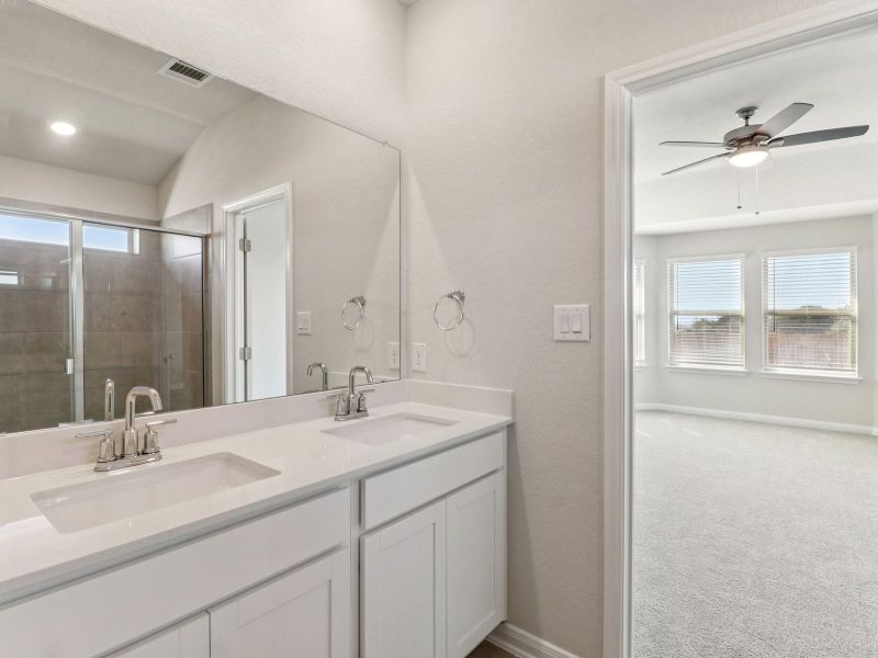 Furnished interior view inside a new home in Remington Ranch, San Antonio (Image 11). Furnished interior view inside a new home in Remington Ranch, San Antonio (Image 11).