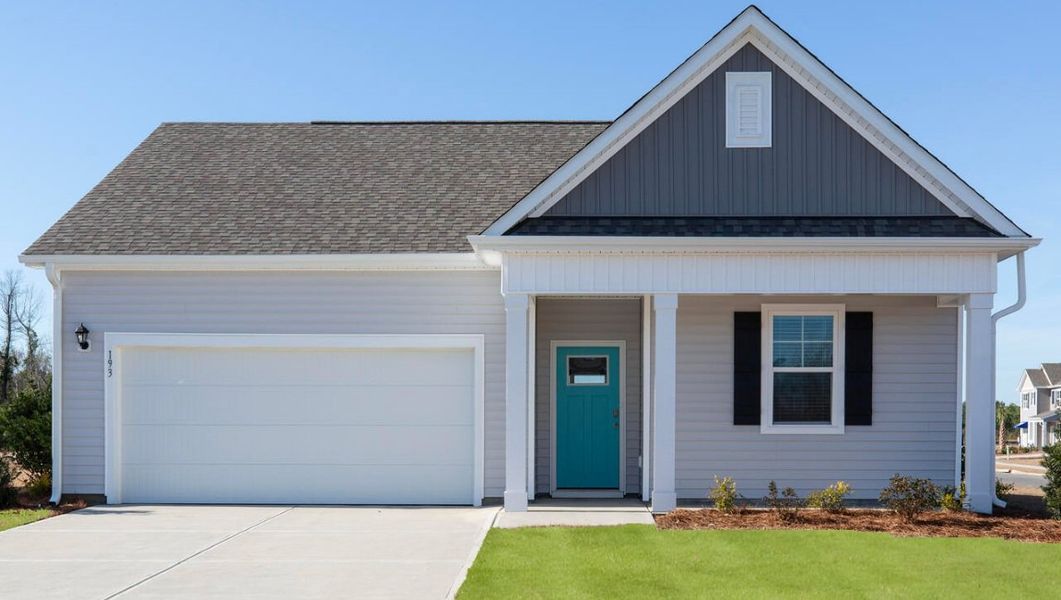 Representative exterior photo of a completed home built from the CALI by D.R. Horton in The Grove at Blake Farm, Wilmington, NC (Image 2).