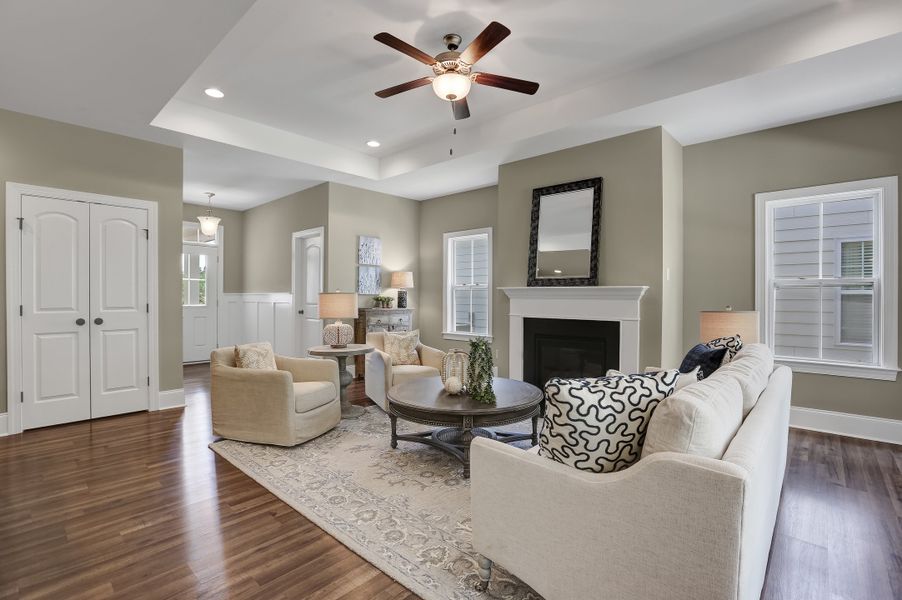 Representative furnished interior of a home built from the Sinclair by Bill Clark Homes in Osprey Landing, Southport (Image 7).