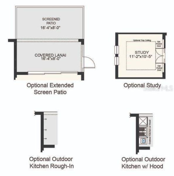 2D floor plan layout of this home in Esplanade at Wiregrass Ranch, Wesley Chapel, FL (Image 3).