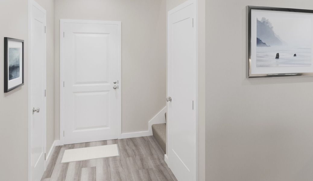 Representative unfurnished interior of a home built from the Danville by Fischer Homes in Three Rivers, Rome (Image 9).
