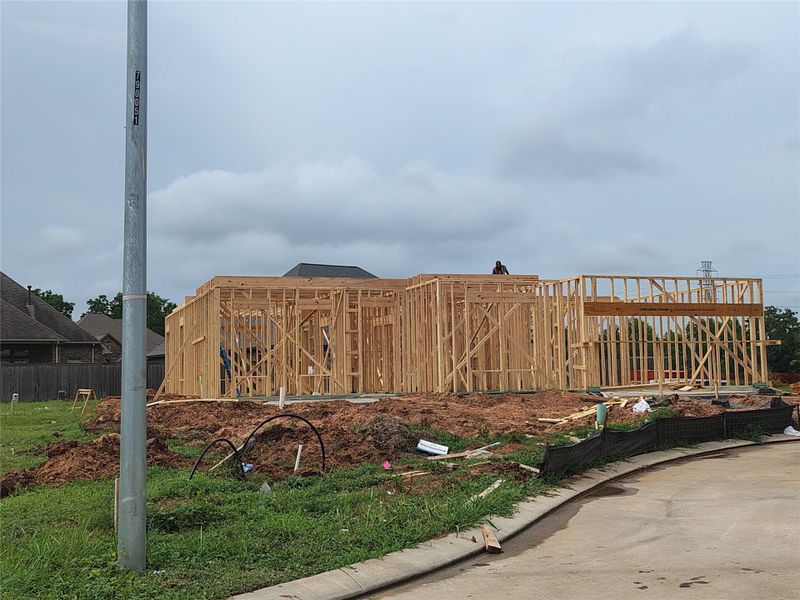 In-progress construction of a new home in Woodshore, Clute, TX (Image 3). In-progress construction of a new home in Woodshore, Clute, TX (Image 3).