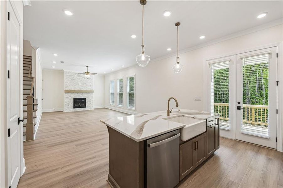Furnished interior view inside a new home in Waterhaven, Cumming (Image 8).