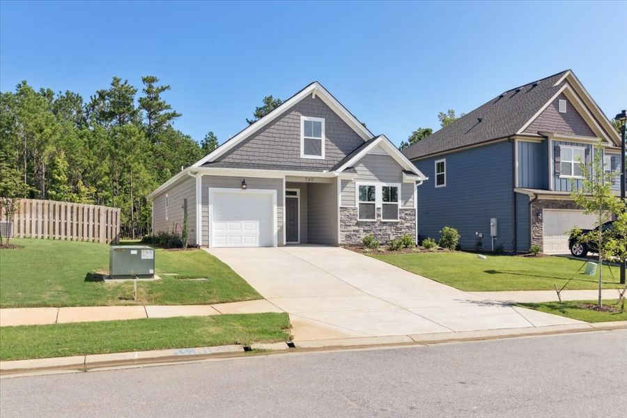 Front exterior of a new home in Tillery Park, Grovetown, GA, highlighting curb appeal (Image 15).