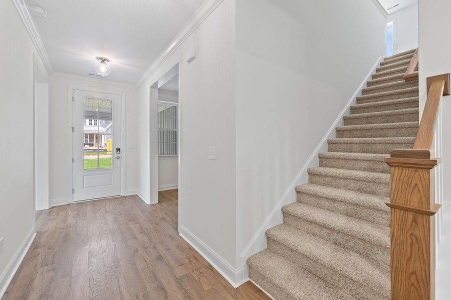 Representative unfurnished interior of a home built from the The Bradley by RobuckHomes in Baylee Ridge, Selma (Image 157). Representative unfurnished interior of a home built from the The Bradley by RobuckHomes in Baylee Ridge, Selma (Image 157).