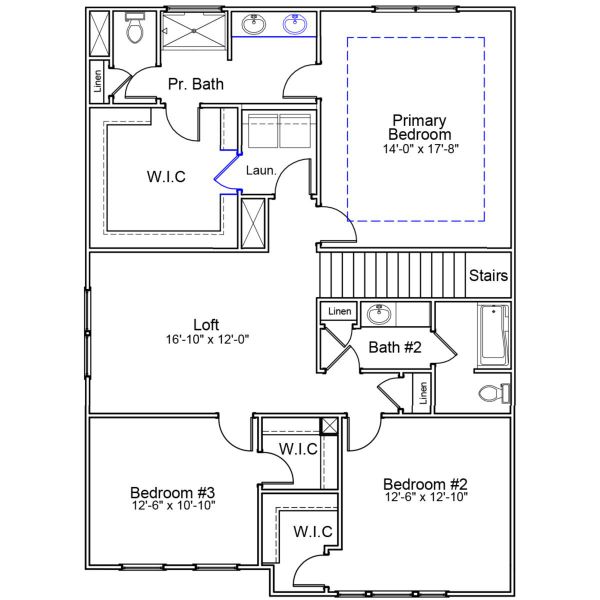 2D floor plan layout of this home in Bluefield, Lexington, SC (Image 3). 2D floor plan layout of this home in Bluefield, Lexington, SC (Image 3).
