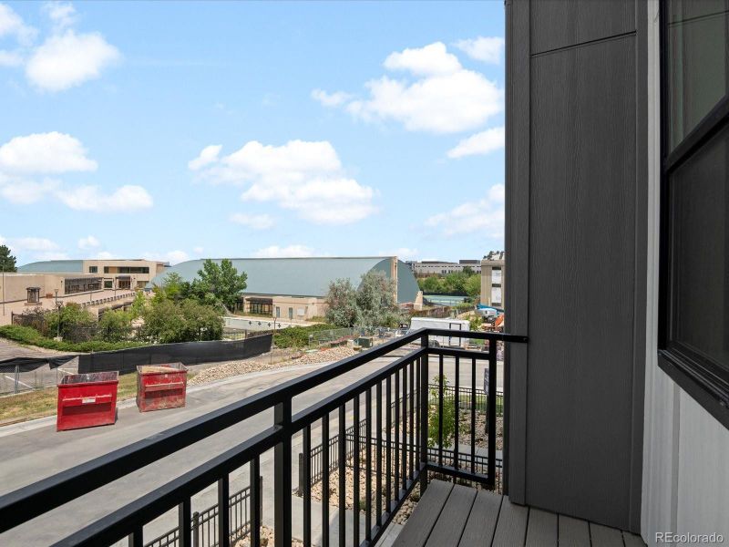 Exterior details and patio area of a home in Ascent at Inverness, Englewood (Image 1).