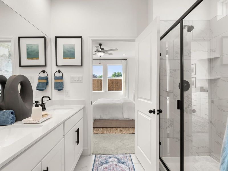 Furnished interior view inside a new home in Mercer Meadows, Royse City (Image 23).