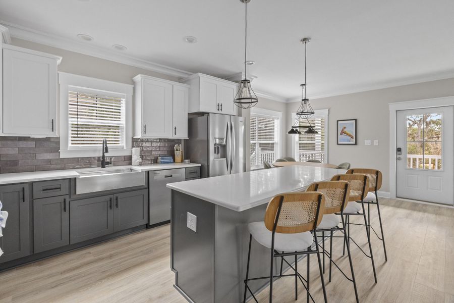Furnished interior view inside a new home in , Edisto Island (Image 34).