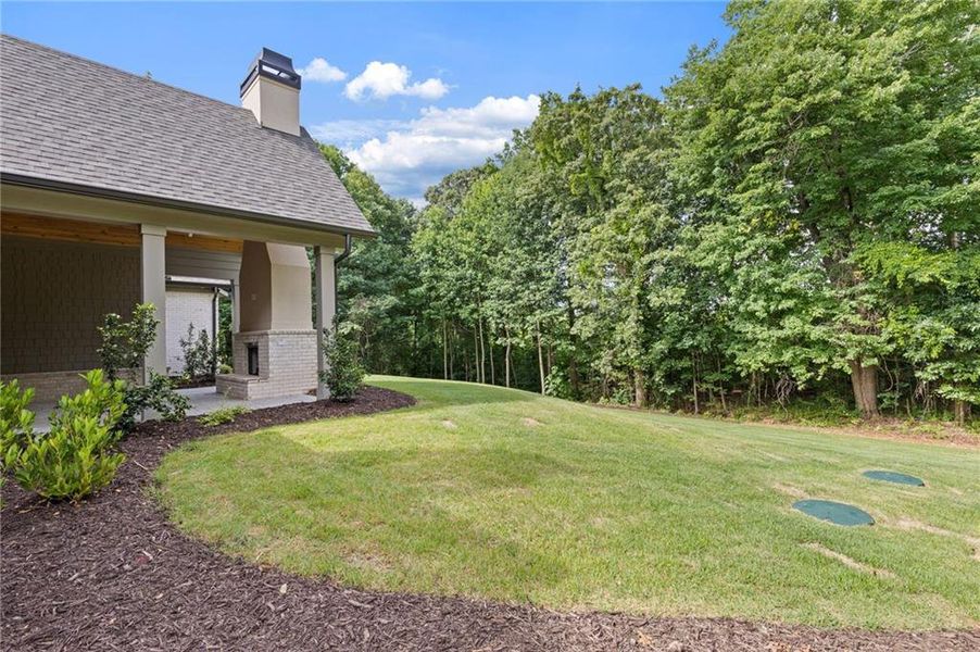 Exterior details and patio area of a home in , Flowery Branch (Image 39).