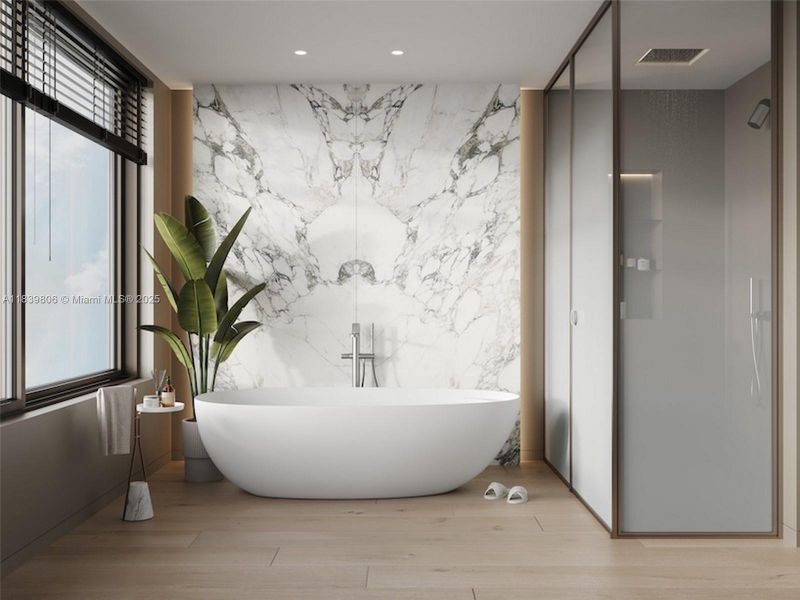 Furnished interior view inside a new home in , Miami Beach (Image 10).