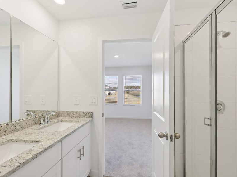 Furnished interior view inside a new home in Flagler Village - Classic Series, Palm Coast (Image 6). Furnished interior view inside a new home in Flagler Village - Classic Series, Palm Coast (Image 6).