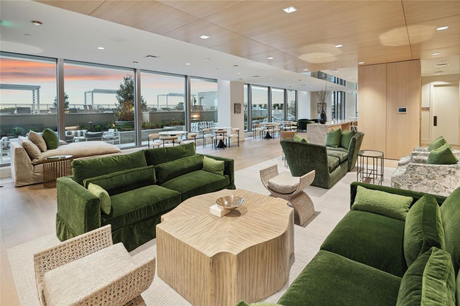 AT the lounge you will always have a comfortable space to stretch out, relax or catch up with someone special or your favorite neighbor.