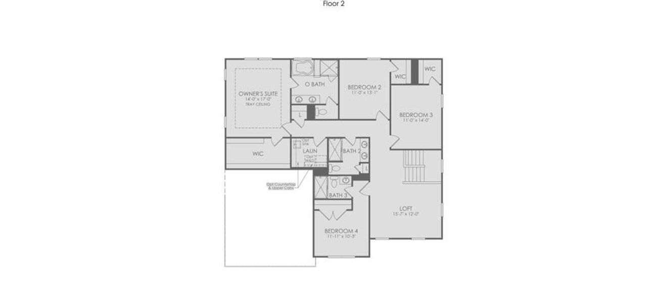 2D floor plan layout of this home in Silverwood, Cumming, GA (Image 4).