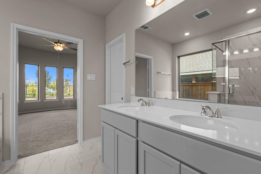 Furnished interior view inside a new home in Bridgeland 40', Cypress (Image 8). Furnished interior view inside a new home in Bridgeland 40', Cypress (Image 8).