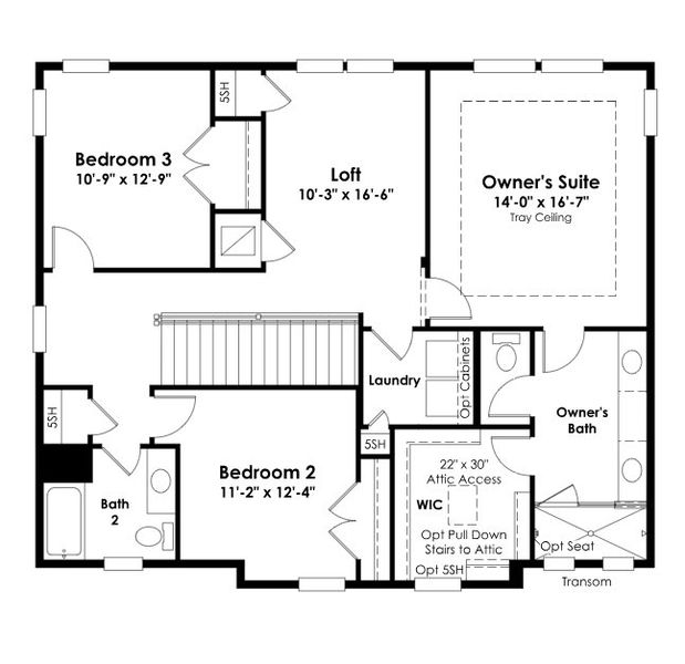 2D floor plan layout for the Naples by Kolter Homes in NatureWalk at Watersound Origins, Inlet Beach, FL (Image 6).