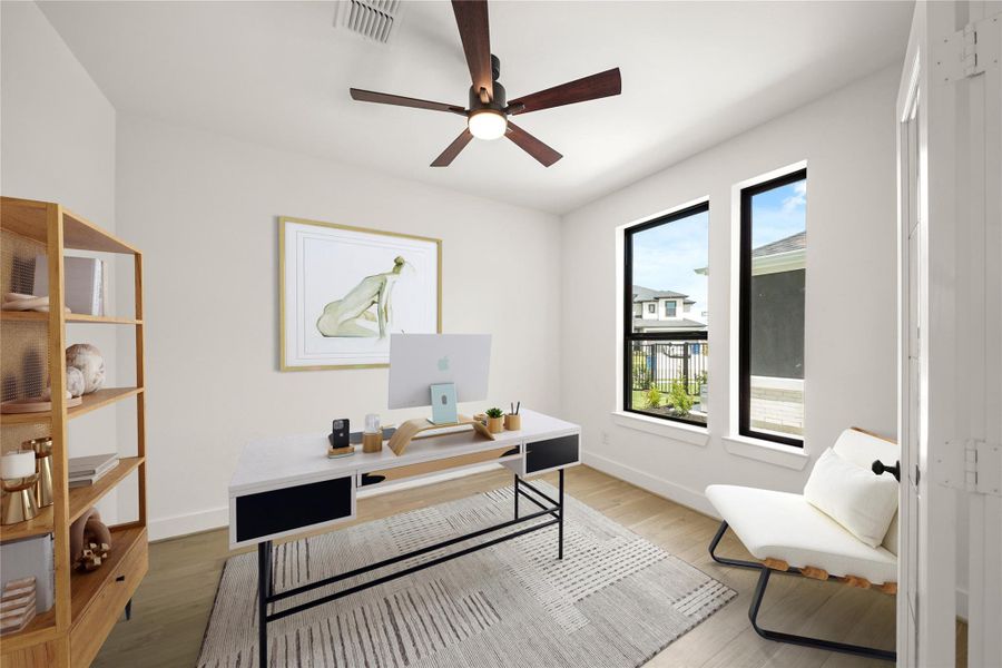 Furnished interior view inside a new home in Bridgeland 45', 50', 70', Cypress (Image 6).