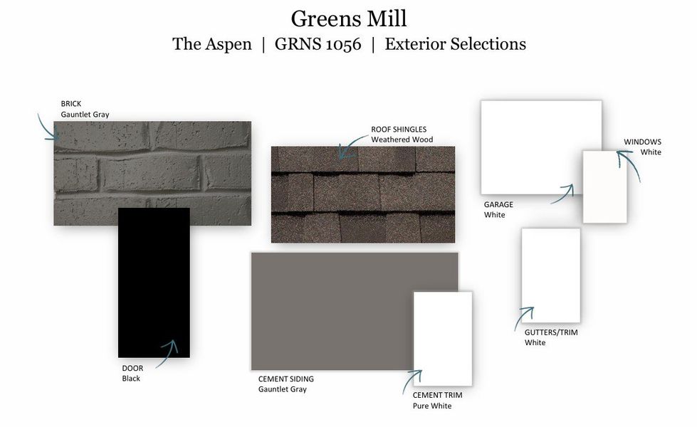 Sample of building materials used in homes in The Landing at Greens Mill, Columbia (Image 3).