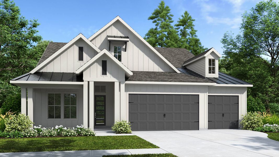 Representative exterior photo of a completed home built from the 2659J by Perry Homes in Hyland Trail, Green Cove Springs, FL (Image 3).