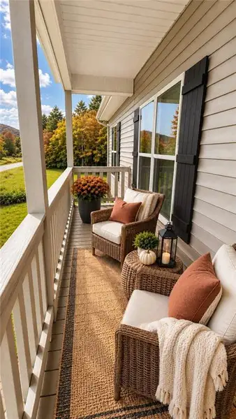 Exterior details and patio area of a home in , Blairsville (Image 2). Exterior details and patio area of a home in , Blairsville (Image 2).