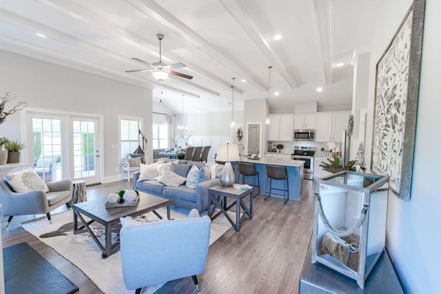 Representative furnished interior of a home built from the Helmsley by Bill Clark Homes in The Sanctuary at Sunset Beach, Sunset Beach (Image 5). Representative furnished interior of a home built from the Helmsley by Bill Clark Homes in The Sanctuary at Sunset Beach, Sunset Beach (Image 5).