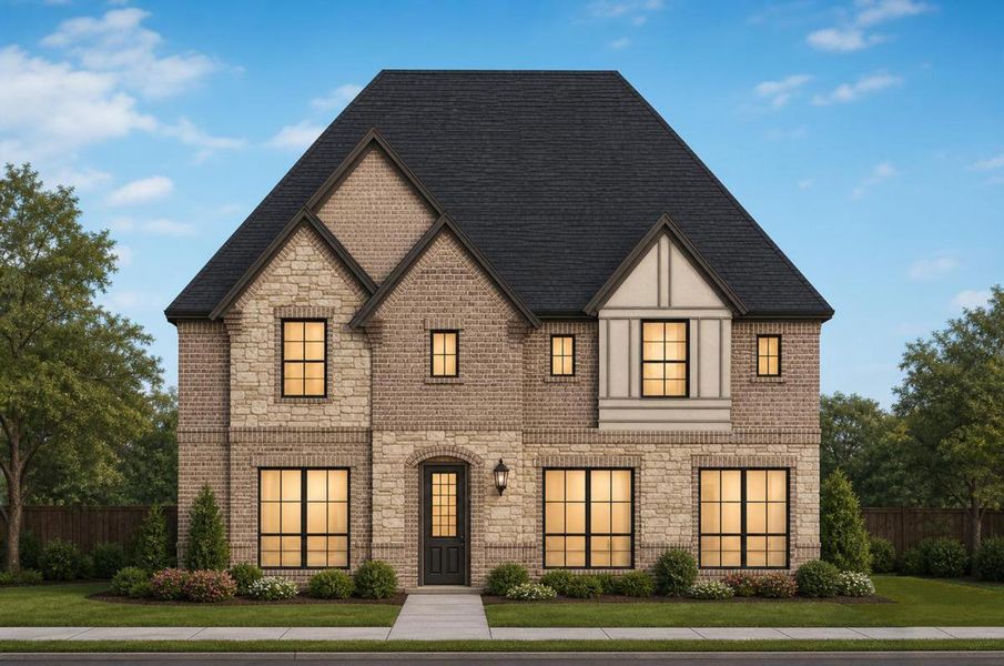 Representative exterior photo of a completed home built from the Royal Heritage by Grand Homes in Goodland in Prairie Ridge, Venus, TX (Image 15).