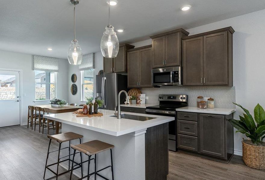 Furnished interior view inside a new home in Emory Crossing 40s, Hutto (Image 10).