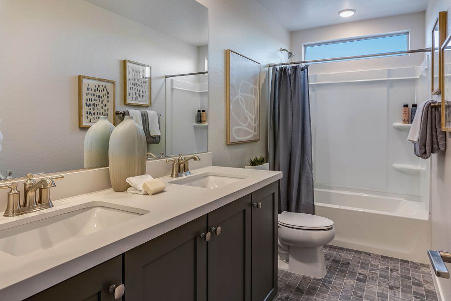 Bathroom Two | Wrightson | Sunrise - Peak Series | Surprise, AZ | Landsea Homes