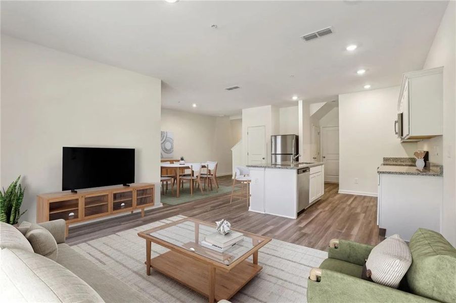 Furnished interior view inside a new home in Kendall Grove, McDonough (Image 8). Furnished interior view inside a new home in Kendall Grove, McDonough (Image 8).