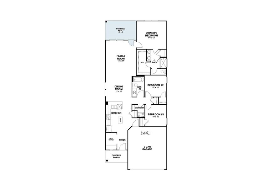 2D floor plan layout of this home in Heritage, Dripping Springs, TX (Image 5).