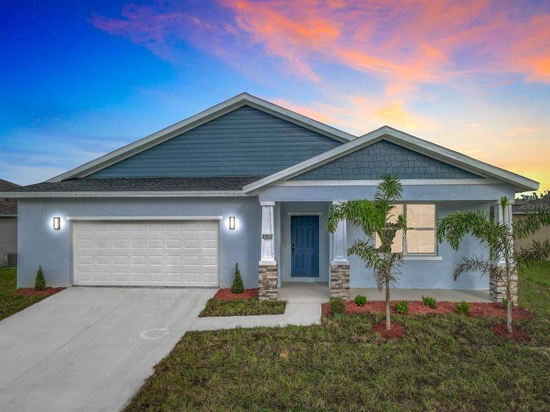 Front exterior of a new home in , Kissimmee, FL, highlighting curb appeal (Image 2). Front exterior of a new home in , Kissimmee, FL, highlighting curb appeal (Image 2).