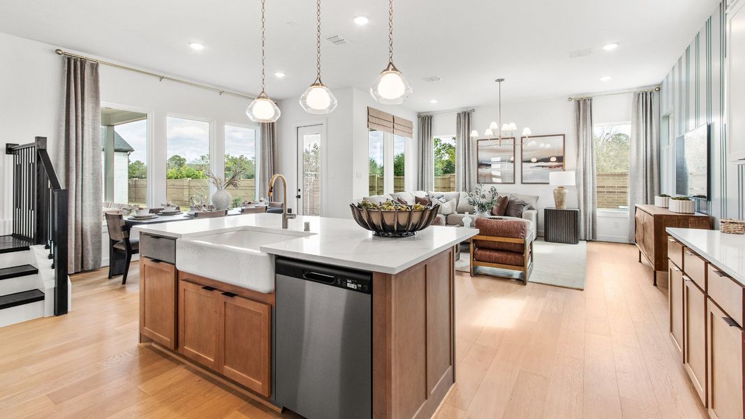 Furnished interior view inside a new home in Easthaven at Bridgeland Central, Cypress (Image 7).