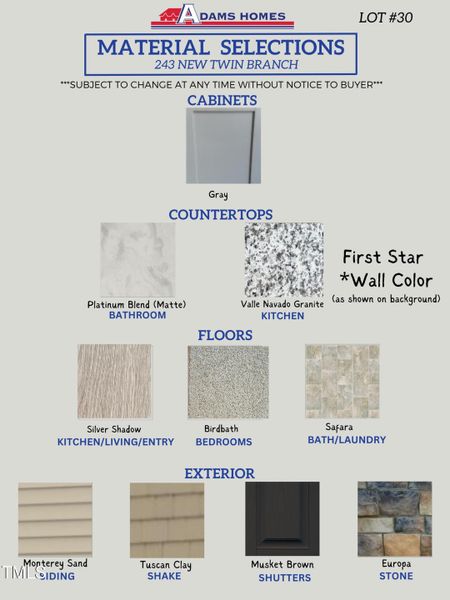 Color Material Selection