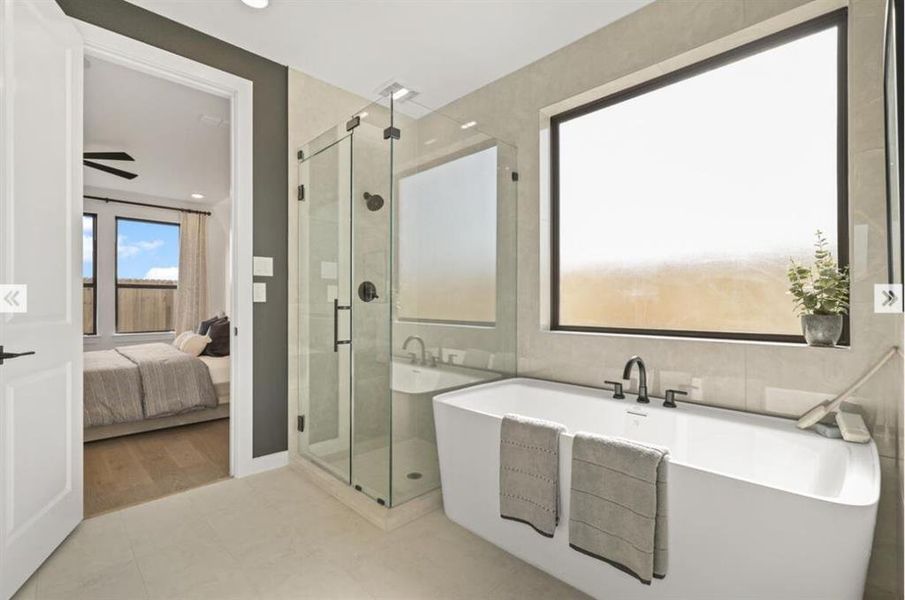 Relax in your stand up shower or standalone bathtub!