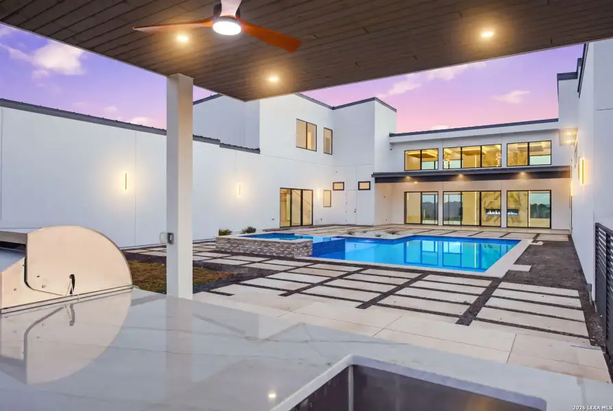 Exterior details and patio area of a home in , San Antonio (Image 40).