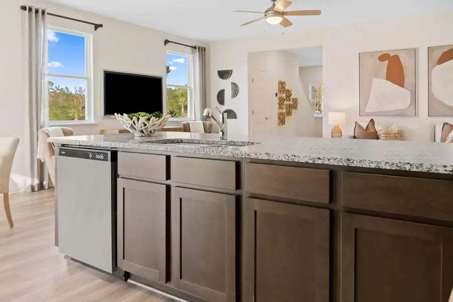 Furnished interior view inside a new home in Orchard Park Townhomes, St. Augustine (Image 4).