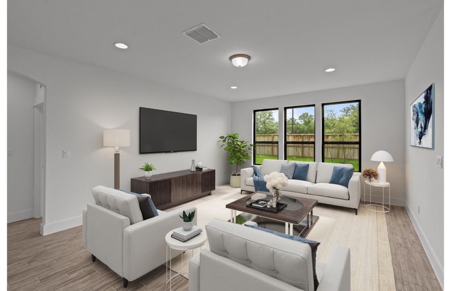 Furnished interior view inside a new home in Davis Ranch, San Antonio (Image 7). Furnished interior view inside a new home in Davis Ranch, San Antonio (Image 7).