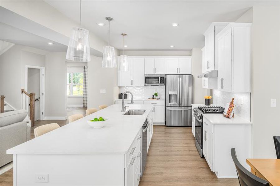 Representative furnished interior of a home built from the Columbia by Ryan Homes in Crystal Falls, Dawsonville (Image 3).